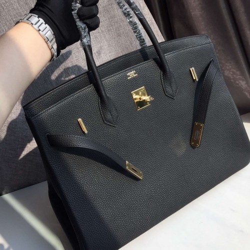 Hermes birkin 35cm original togo leather black 